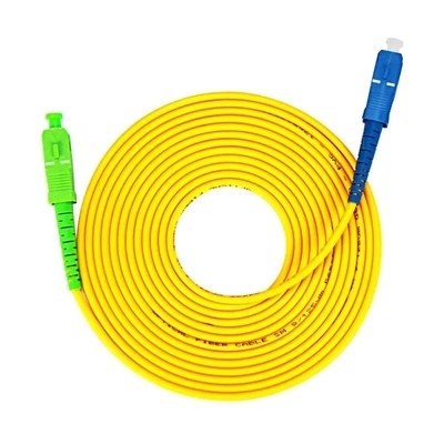 SC LC 0.9 2.0 3.0mm ফাইবার অপটিক প্যাচ কর্ড সিঙ্গেল মোড ইনডোর 、