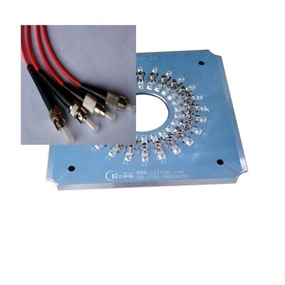 স্টেইনলেস স্টীল S136 ফাইবার পলিশিং ফিক্সচার ST সংযোগকারীগুলির জন্য এক চক্রের মধ্যে 24 সংযোগকারী এবং সন্নিবেশ ক্ষতি ≤0.20dB সহ