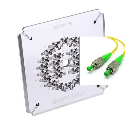 স্টেইনলেস স্টীল 26 পোর্ট এফসি এপিসি উচ্চ দক্ষতা ফাইবার অপটিক পলিশিং Jig জন্য পলিশিং ফিক্সচার