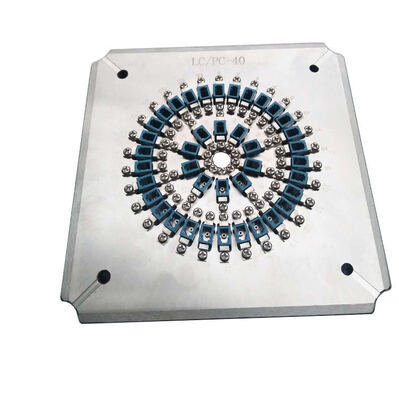 উচ্চ দক্ষতা গ্রাইন্ডিংয়ের জন্য 48 পোর্ট এলসি পিসি ফাইবার অপটিক পোলিশিং জিগ হার্ড স্টেইনলেস স্টিলের সাথে