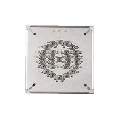 26 পোর্ট এফসি এপিসি ফাইবার অপটিক পোলিশিং ফিক্সচার হার্ডেড স্টেইনলেস স্টিল এস 136 এবং স্বতন্ত্র সংকোচনের সাথে