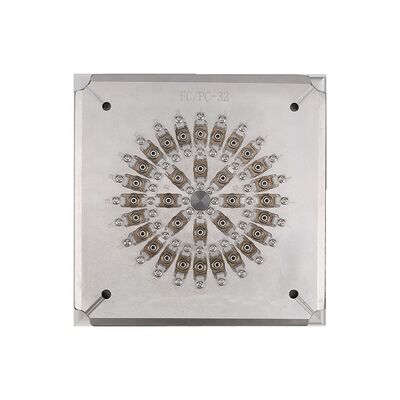 32 পোর্টস এফসি পিসি ফাইবার অপটিক সংযোগকারী পলিশিং ফিক্সচার হার্ডেড স্টেইনলেস স্টিল এস 136 এবং আইপিসি স্ট্রাকচার সহ