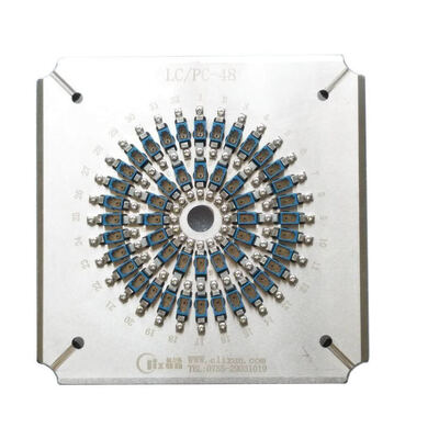48 পোর্ট এলসি পিসি ফাইবার অপটিক পোলিশিং ফিক্সচার উচ্চ-শক্তি স্টেইনলেস স্টিল এস 136 এবং সন্নিবেশ ক্ষতি ≤0.20 ডিবি