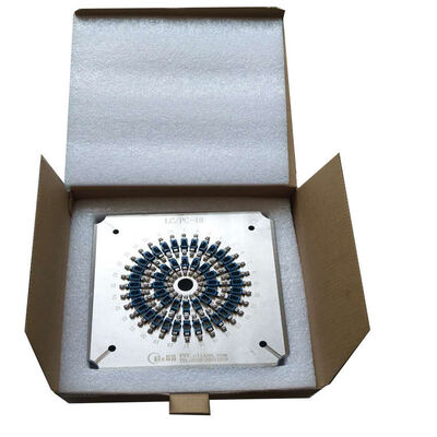 48 পোর্ট এলসি পিসি ফাইবার অপটিক পোলিশিং ফিক্সচার উচ্চ-শক্তি স্টেইনলেস স্টিল এস 136 এবং সন্নিবেশ ক্ষতি ≤0.20 ডিবি