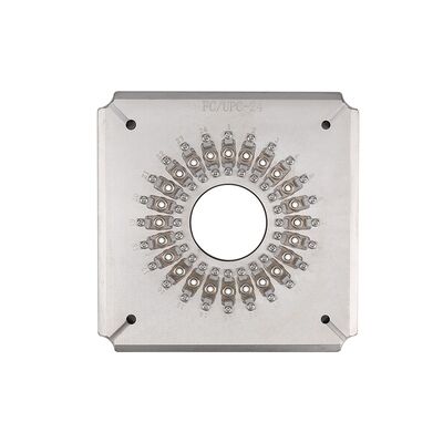 24-পোর্ট ফাইবার অপটিক পলিশিং জিগ 2.5 মিমি ফারুল হোল্ডার এবং স্টেইনলেস স্টীল এস 136 FTTH ব্যবহারের জন্য নির্মাণ