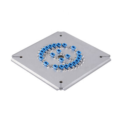 উচ্চ দক্ষতার ফাইবার অপটিক পোলিশিংয়ের জন্য স্টেইনলেস স্টিল এস 2316 দিয়ে 24 কোর এলসি-এপিসি পোলিশিং ফিক্সচার