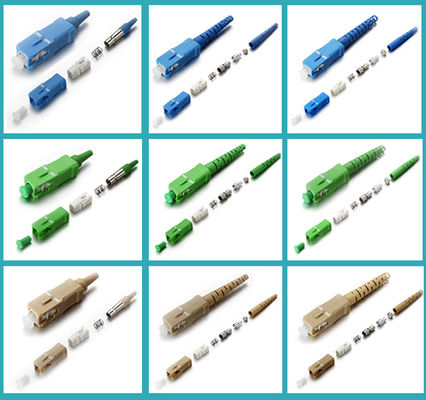 FTTX এর জন্য 0.9mm 2.0mm 3.0mm ফাইবার প্যাচ কর্ড সংযোগকারী SC APC প্রকার