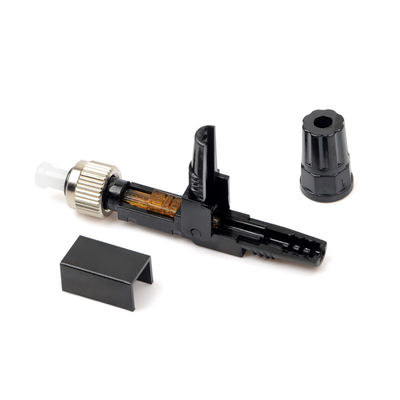 ব্ল্যাক ফিথ এম্বেডেড ফাইবার অপটিক কেবল সংযোগকারীগুলি সিঙ্গলমোড কুইক সংযোজক