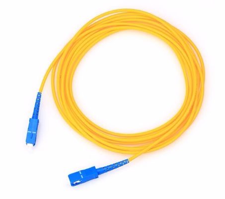 হলুদ G657A2 ফাইবার অপটিক স্ক upc to Apc প্যাচ কর্ড একক মোড সিম্প্লেক্স কেবল